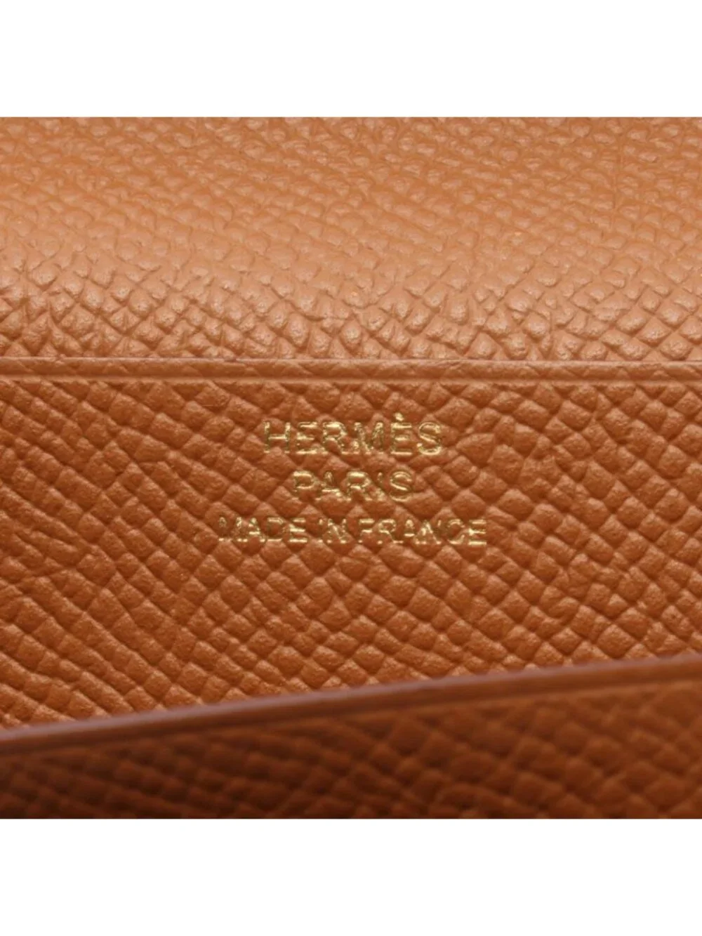 Hermes Bifold Wallet Bearn Souffle Gold Leather Calf